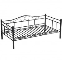 white simple metal iron day bed